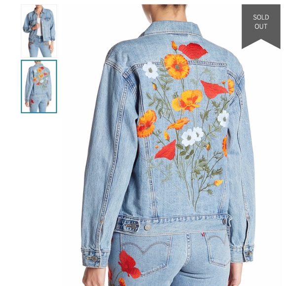 *ONLY 1 LEFT* NWT Levi's | Wildflower Denim Jacket - Picture 3 of 5